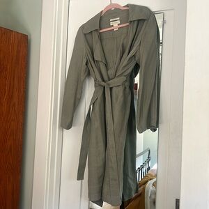 Cynthia Rowley linen trench with belt